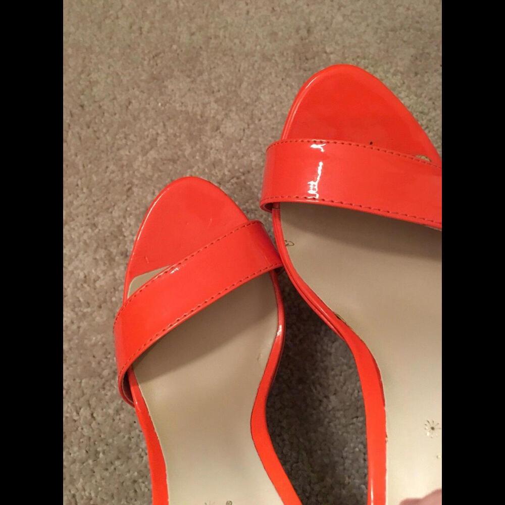 😎🧡Orange Shoedazzle 5.5 High Heels - Ankle Strap Shoes - Picture 12 of 12
